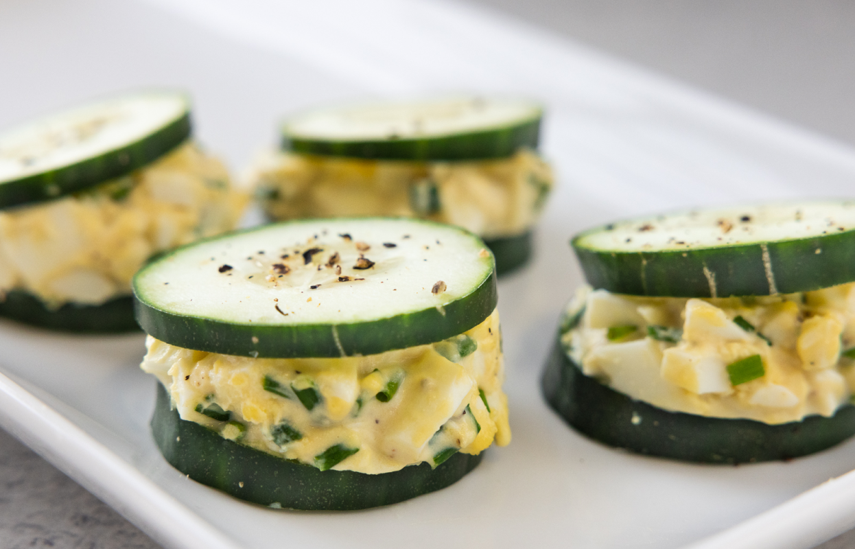 Cucumber Egg Salad Bites